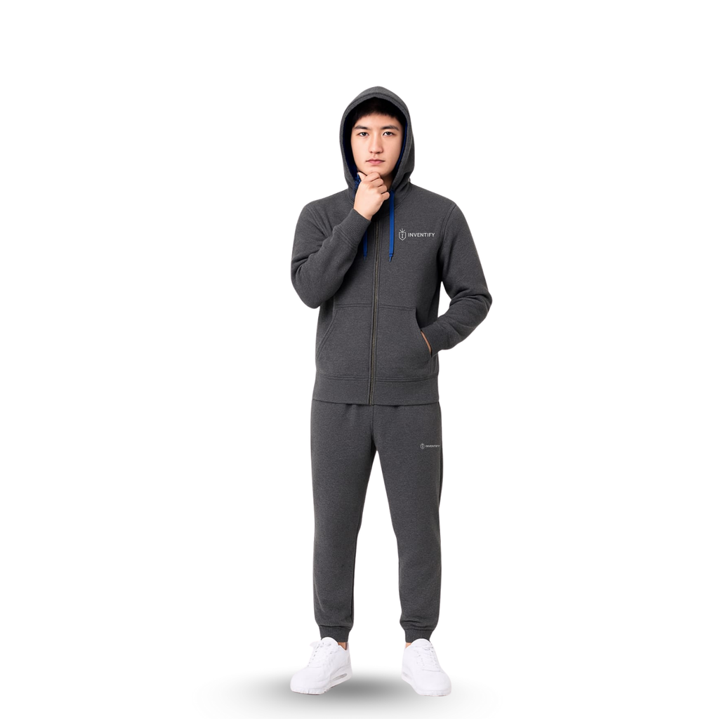 Plain Track Suit with Hoodie | Modern Style | Elegant Stitching