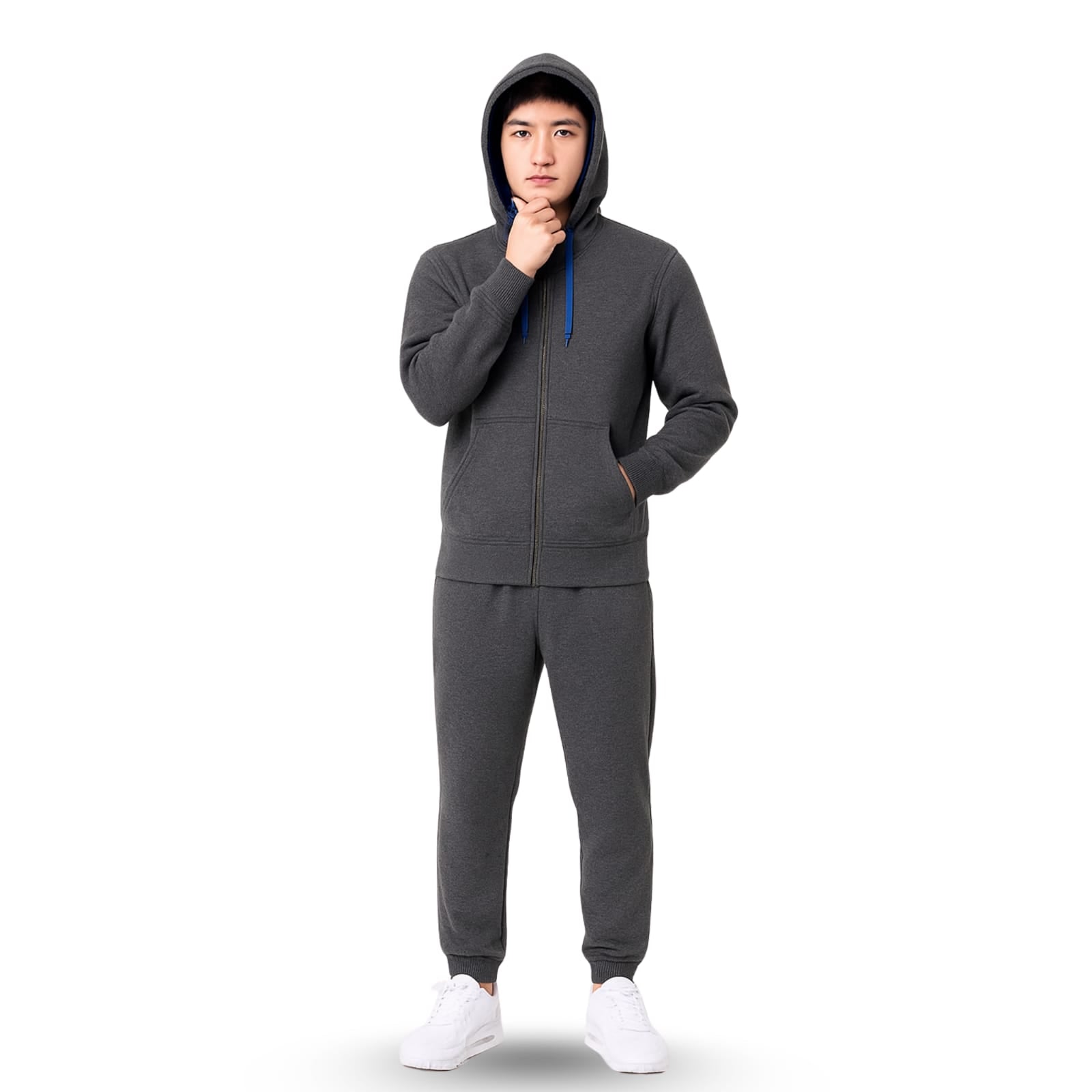 Plain Track Suit with Hoodie | Modern Style | Elegant Stitching