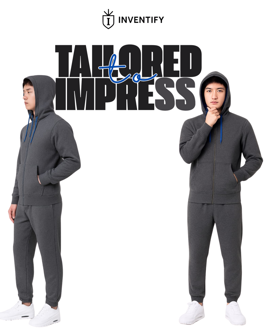 Plain Track Suit with Hoodie | Modern Style | Elegant Stitching